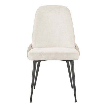 Elodie Linen/Faux Leather Dining Side Chair, (Set of 2)