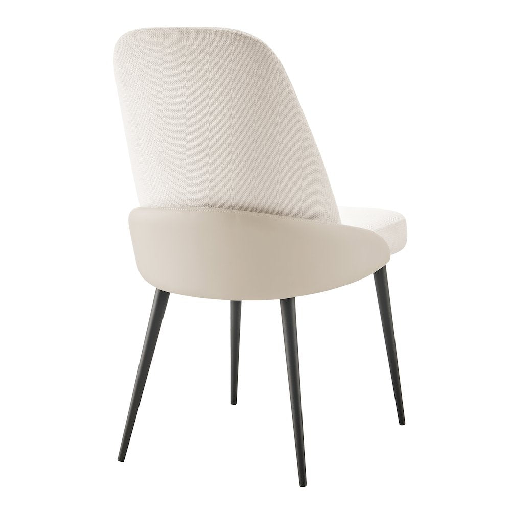 Elodie Linen/Faux Leather Dining Side Chair, (Set of 2)