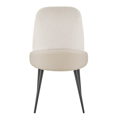 Elodie Linen/Faux Leather Dining Side Chair, (Set of 2)