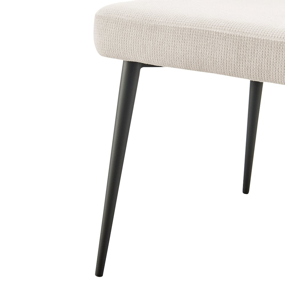 Elodie Linen/Faux Leather Dining Side Chair, (Set of 2)