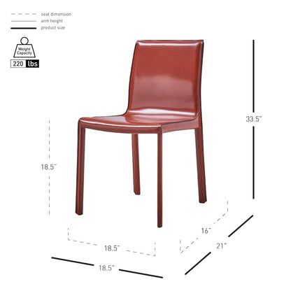 Gervin Recycled Leather Chair, (Set of 2)