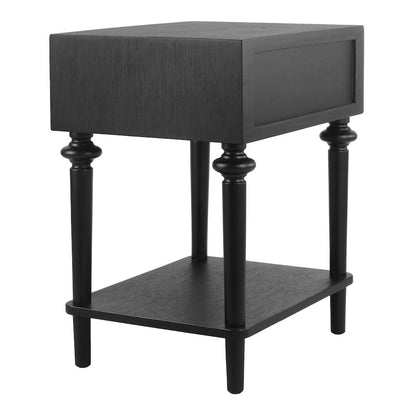 Romilda 1-Drawer Accent Table - Black