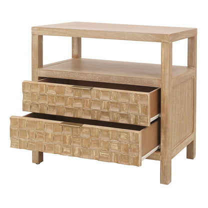 Terrena 2-Drawer Accent Table - Brushed Sand