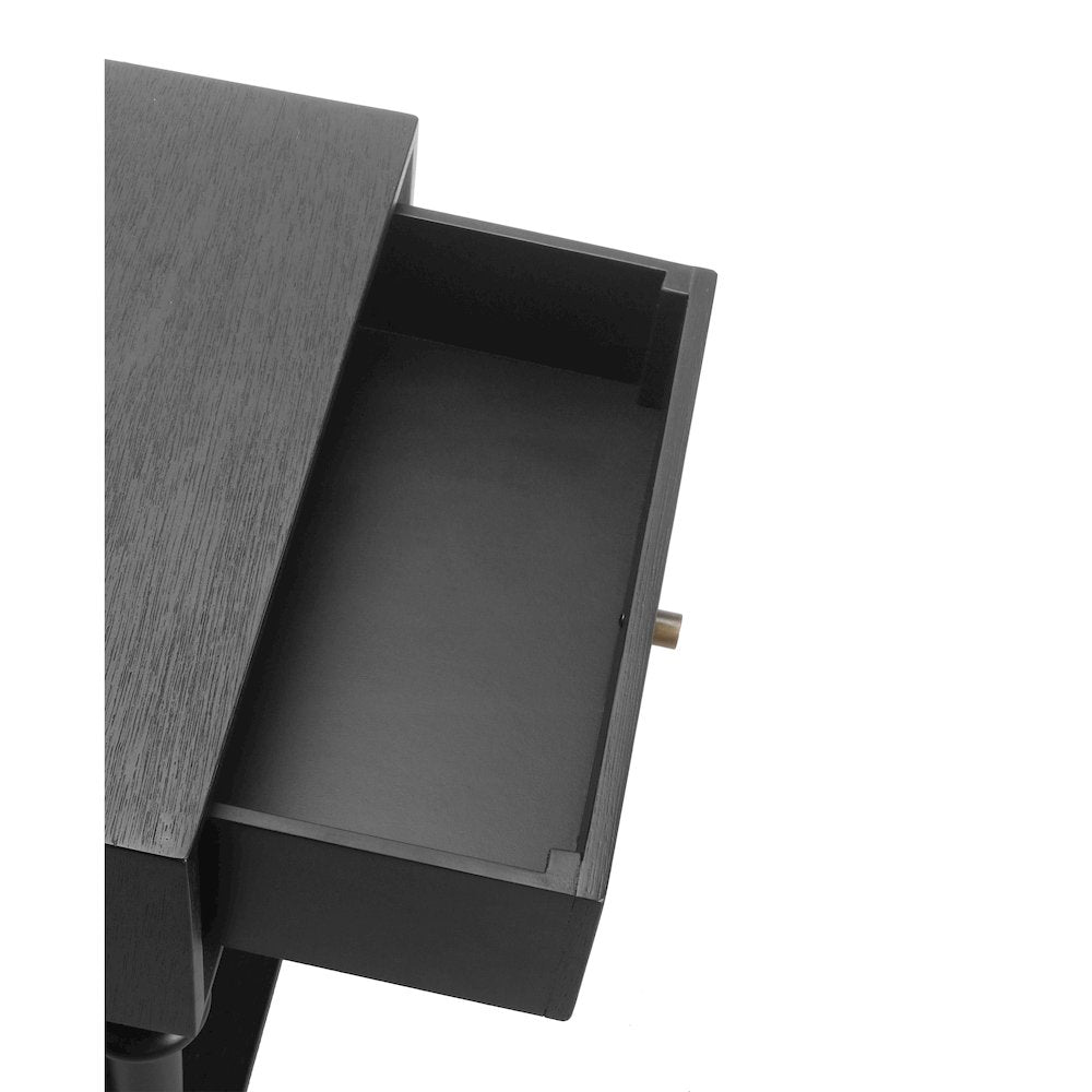 Romilda 1-Drawer Accent Table - Black