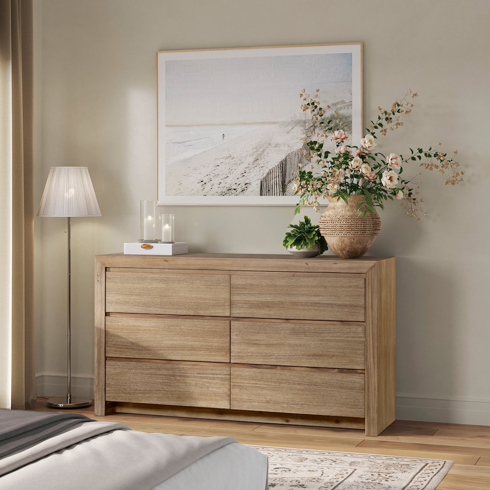 Zerano 6-Drawer Dresser - Brushed Smoke