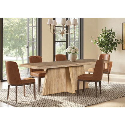 Zerano Cross Legs Dining Table - 84" - Brushed Smoke