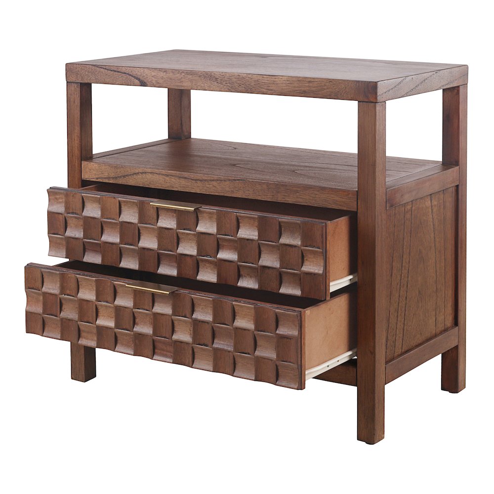 Terrena 2-Drawer Accent Table - Walnut