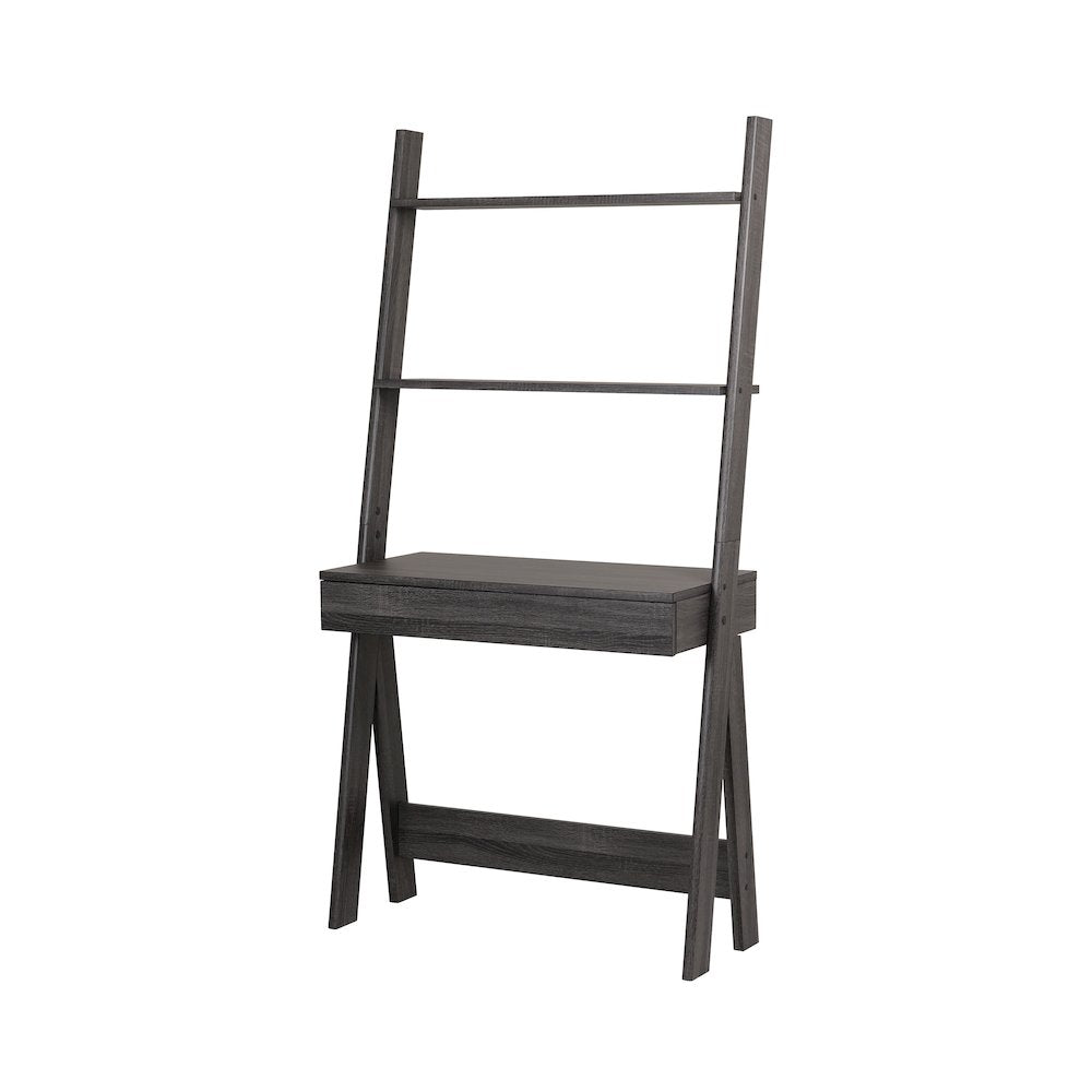 Reeve Stair Desk - 33"W x 15.5"D x 65"H - Charred Black