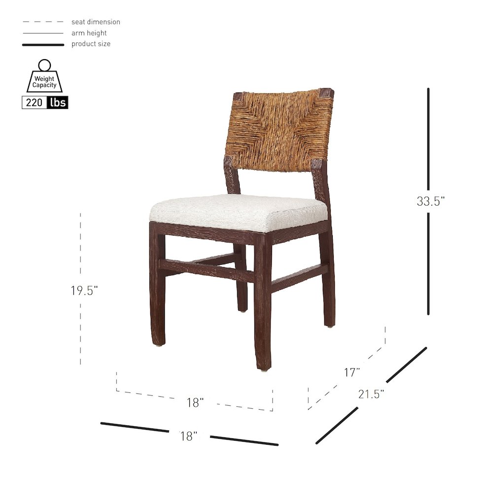 Lyon Abaca Dining Chair, (Set of 2)