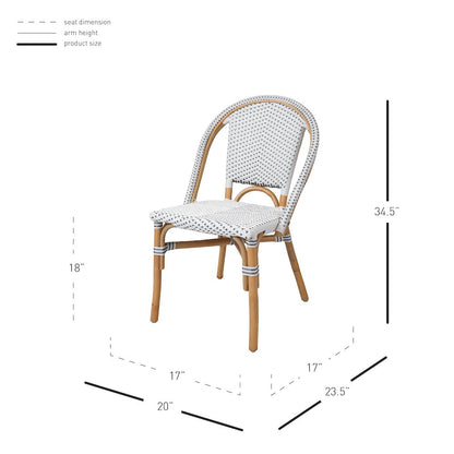 Avignon Paris Rattan Bistro Chair, (Set of 2)