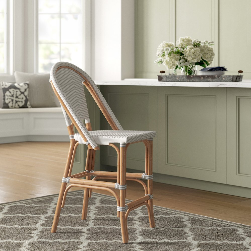 Avignon Paris Rattan Bistro Counter Stool, (Set of 2)
