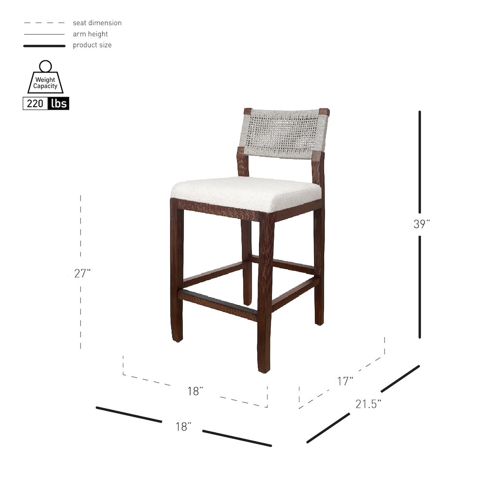 Pierre Rope Counter Stool