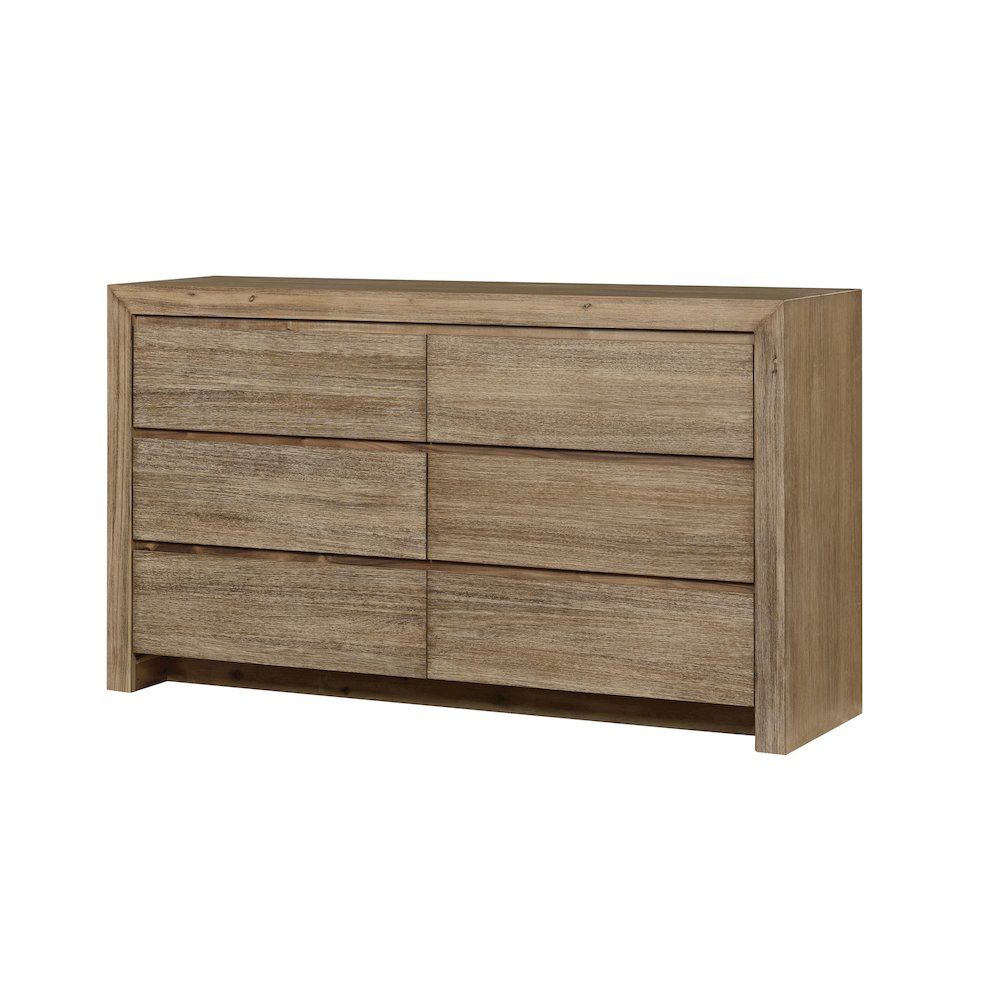 Zerano 6-Drawer Dresser - Brushed Smoke