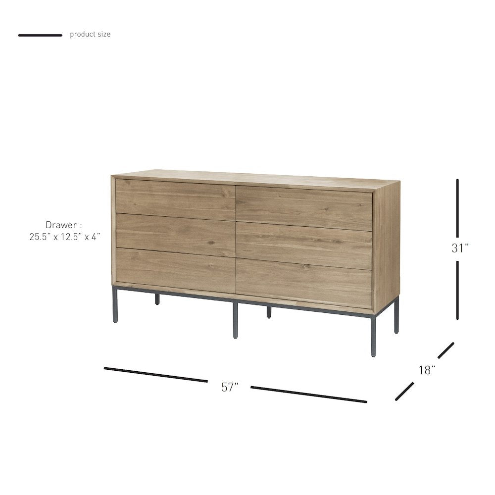 Hathaway Dresser 6  Drawers