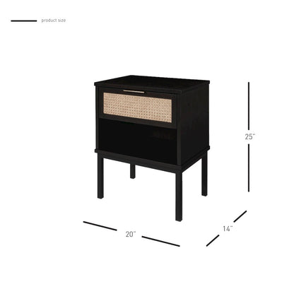 Caine Rattan Nightstand/Side Table