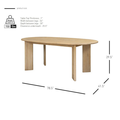 Drego 79" Oval Dining Table