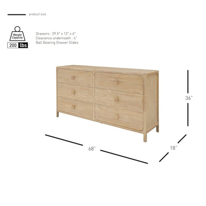 Hansville Dresser 6 Drawers