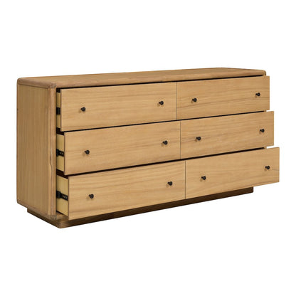 Rosette 6-Drawer Dresser - Light Natural