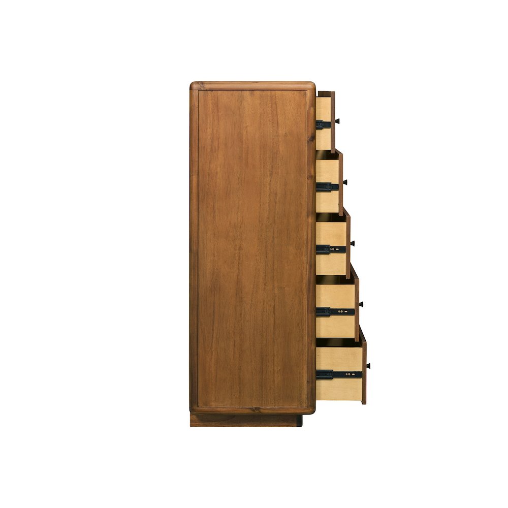 Rosette 5-Drawer Dresser - Hazelnut Brown