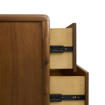 Rosette 5-Drawer Dresser - Hazelnut Brown