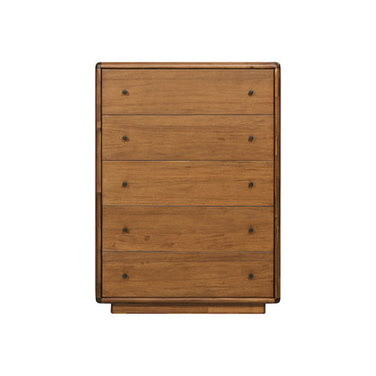 Rosette 5-Drawer Dresser - Hazelnut Brown