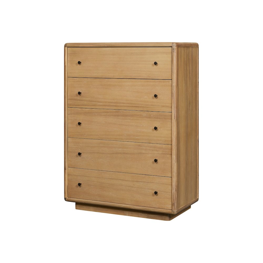 Rosette 5-Drawer Dresser - Light Natural