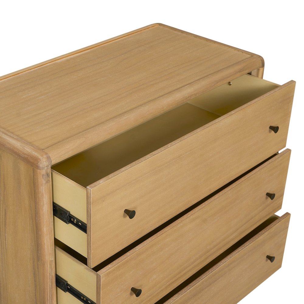 Rosette 5-Drawer Dresser - Light Natural