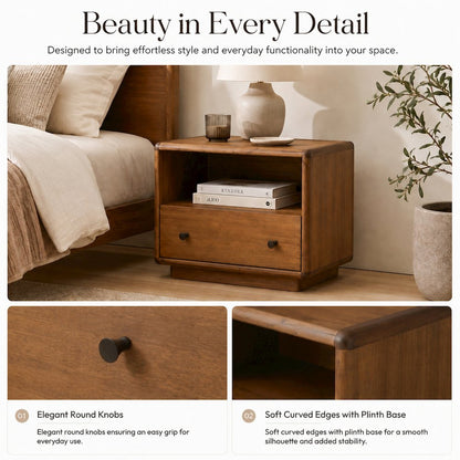 Rosette Accent Table - Hazelnut Brown - 32"W