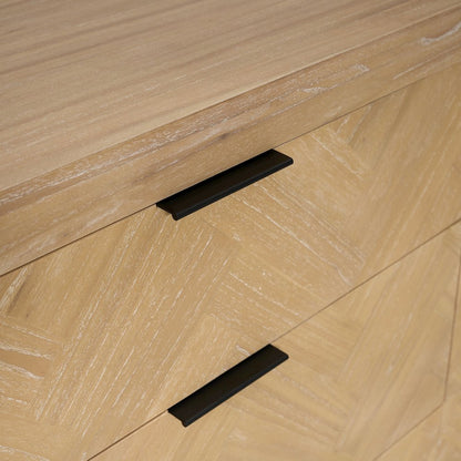 Kingston Herringbone 6-Drawer Dresser - Light Natural