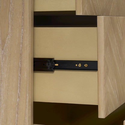 Kingston Herringbone 6-Drawer Dresser - Light Natural