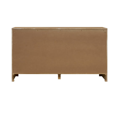 Kingston Herringbone 6-Drawer Dresser - Light Natural