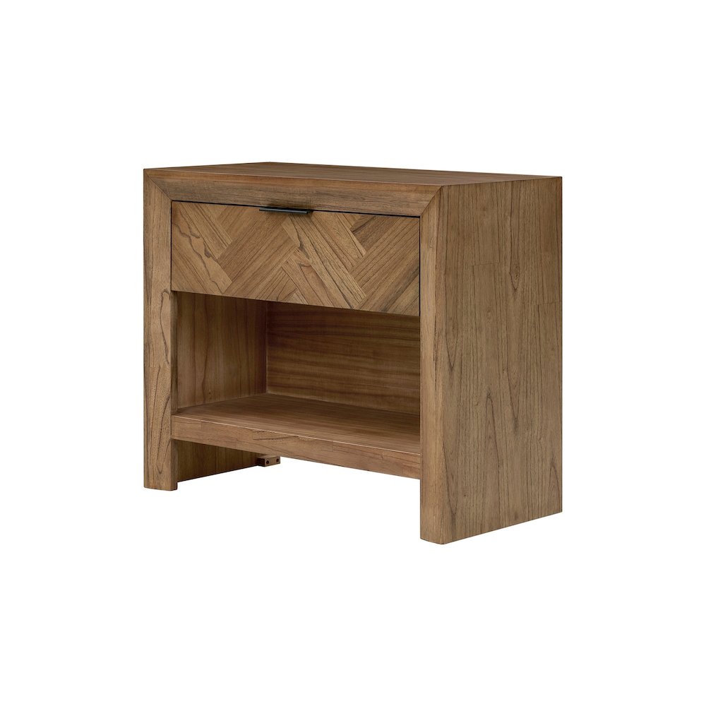 Kingston Herringbone Accent Table - Hazelnut Brown - 30"W