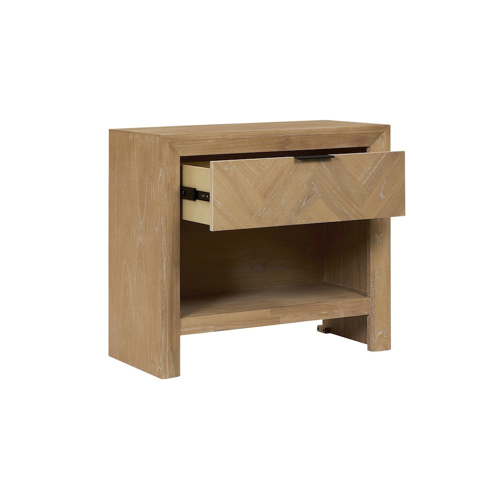Kingston Herringbone Accent Table - Light Natural - 30"W