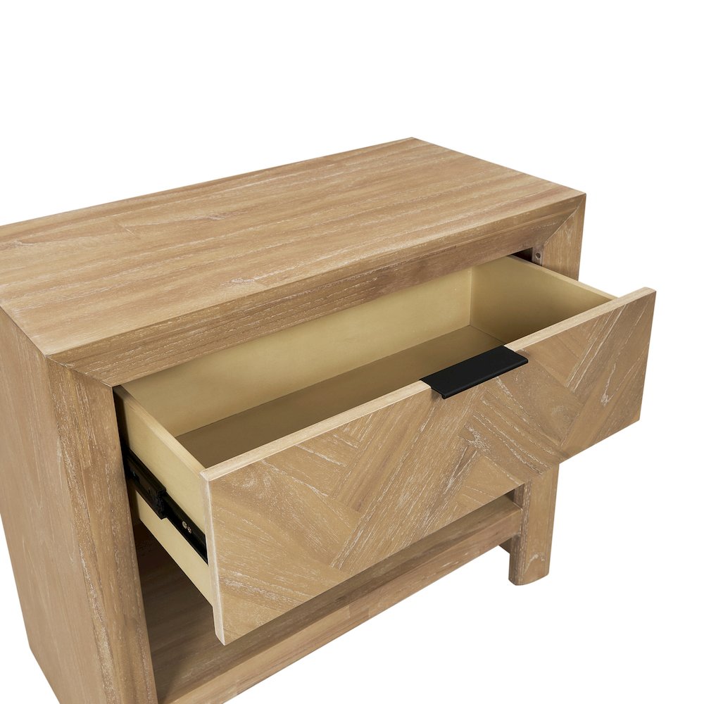 Kingston Herringbone Accent Table - Light Natural - 30"W