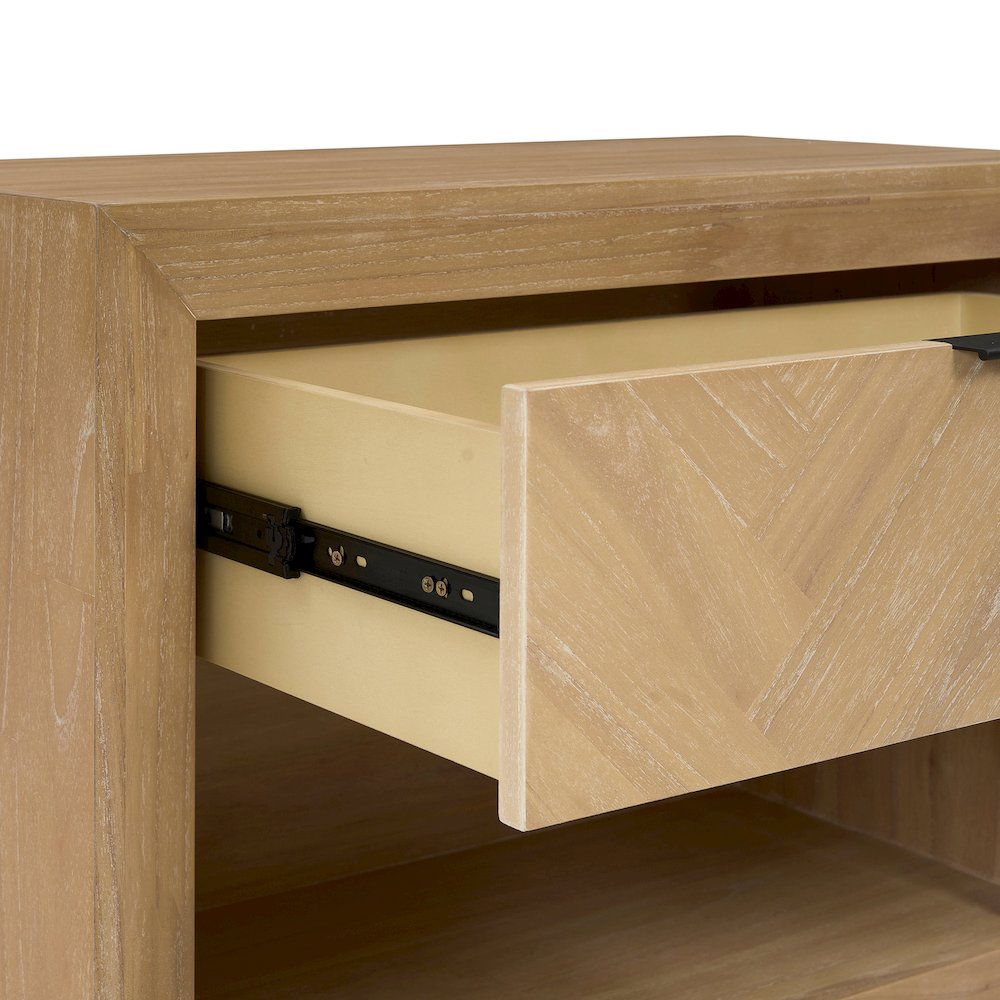 Kingston Herringbone Accent Table - Light Natural - 30"W