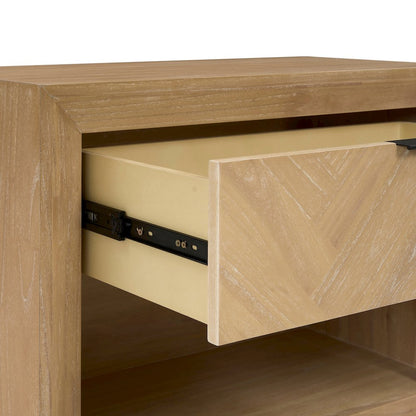 Kingston Herringbone Accent Table - Light Natural - 30"W