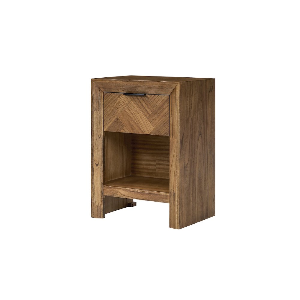 Kingston Herringbone Accent Table - Hazelnut Brown - 20"W