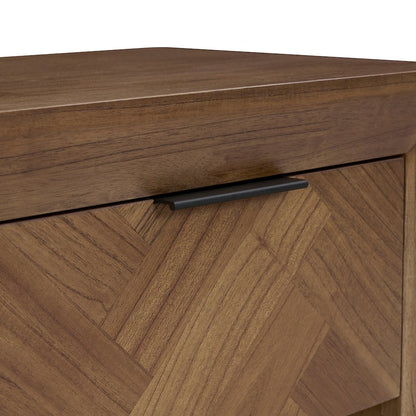 Kingston Herringbone Accent Table - Hazelnut Brown - 20"W