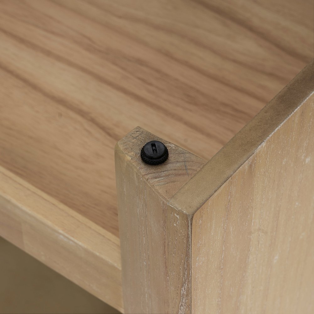 Kingston Herringbone Accent Table - Light Natural - 20"W