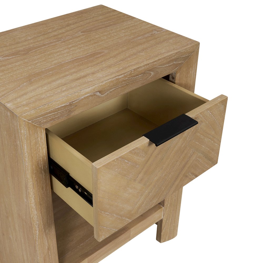 Kingston Herringbone Accent Table - Light Natural - 20"W