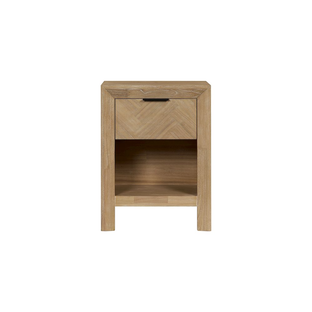 Kingston Herringbone Accent Table - Light Natural - 20"W