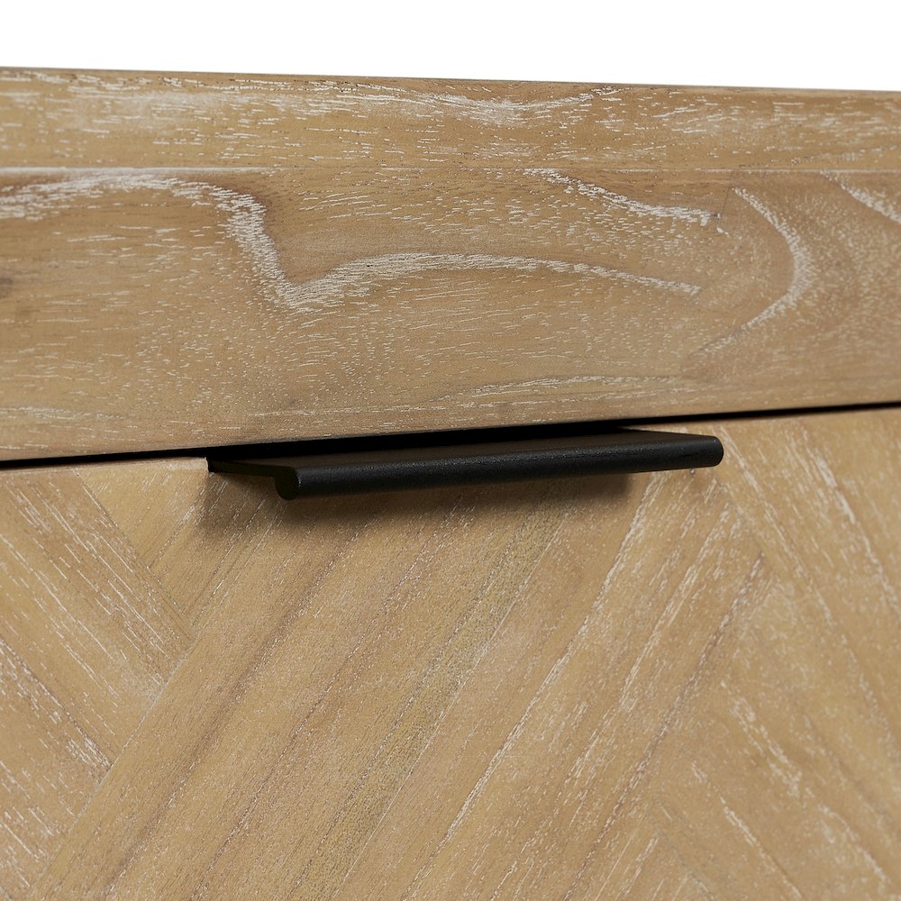 Kingston Herringbone Accent Table - Light Natural - 20"W