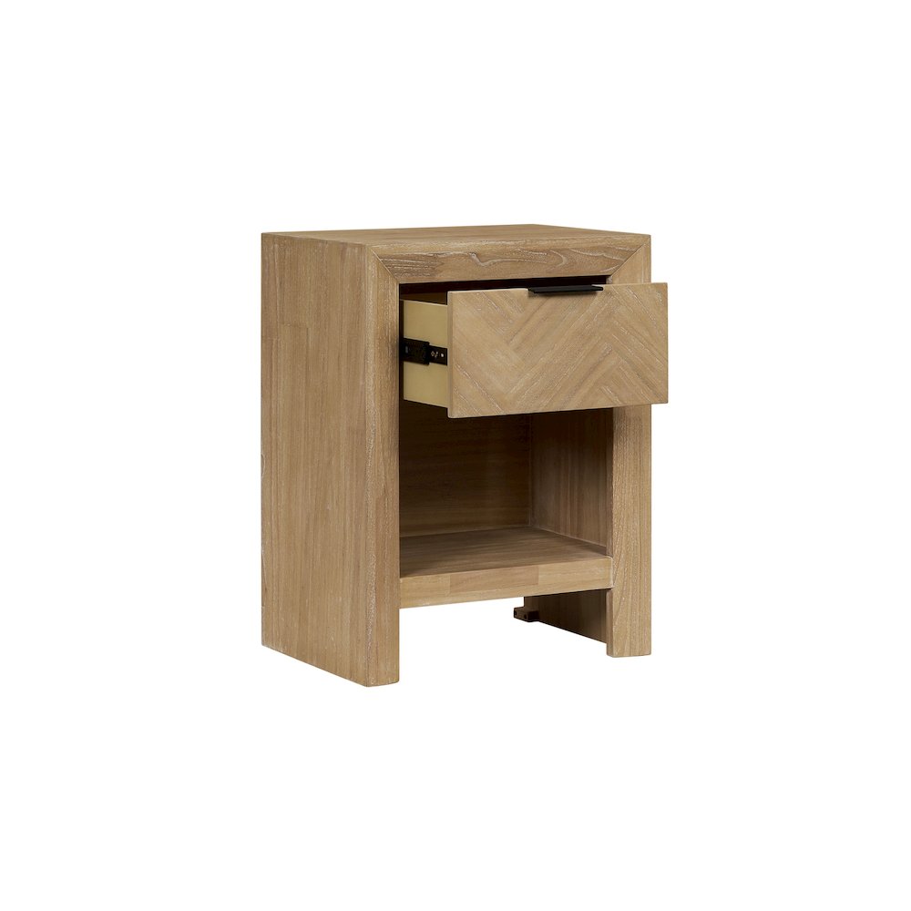 Kingston Herringbone Accent Table - Light Natural - 20"W