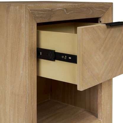 Kingston Herringbone Accent Table - Light Natural - 20"W