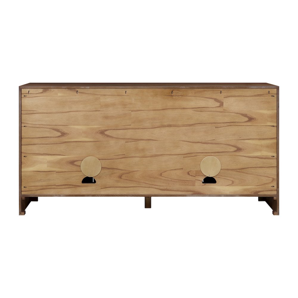 Kingston Herringbone 4-Door Sideboard - Hazelnut Brown