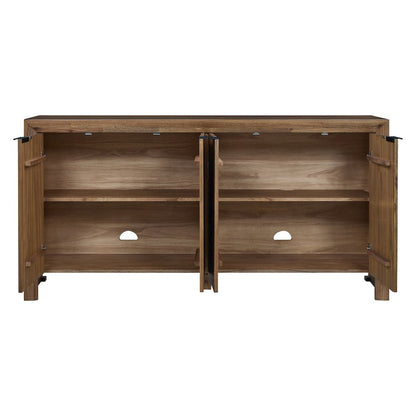 Kingston Herringbone 4-Door Sideboard - Hazelnut Brown