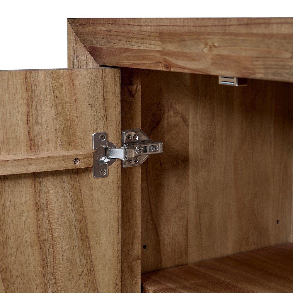 Kingston Herringbone 4-Door Sideboard - Hazelnut Brown