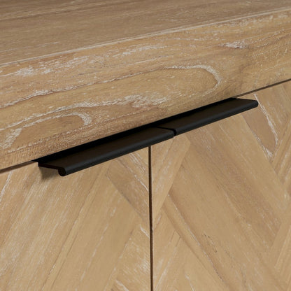 Kingston Herringbone 4-Door Sideboard - Light Natural