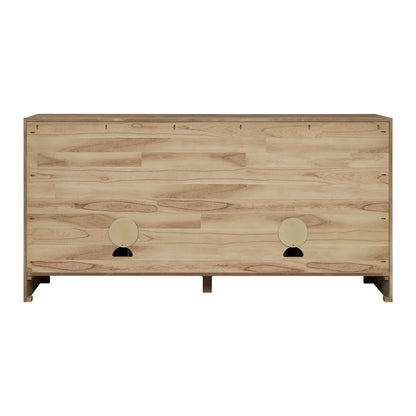 Kingston Herringbone 4-Door Sideboard - Light Natural