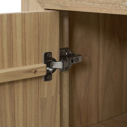 Kingston Herringbone 4-Door Sideboard - Light Natural